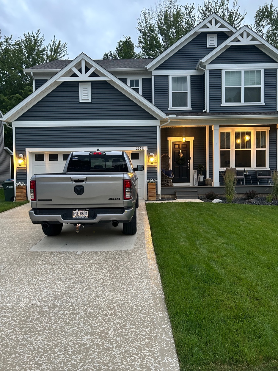 Exterior renovation blue craftsman home